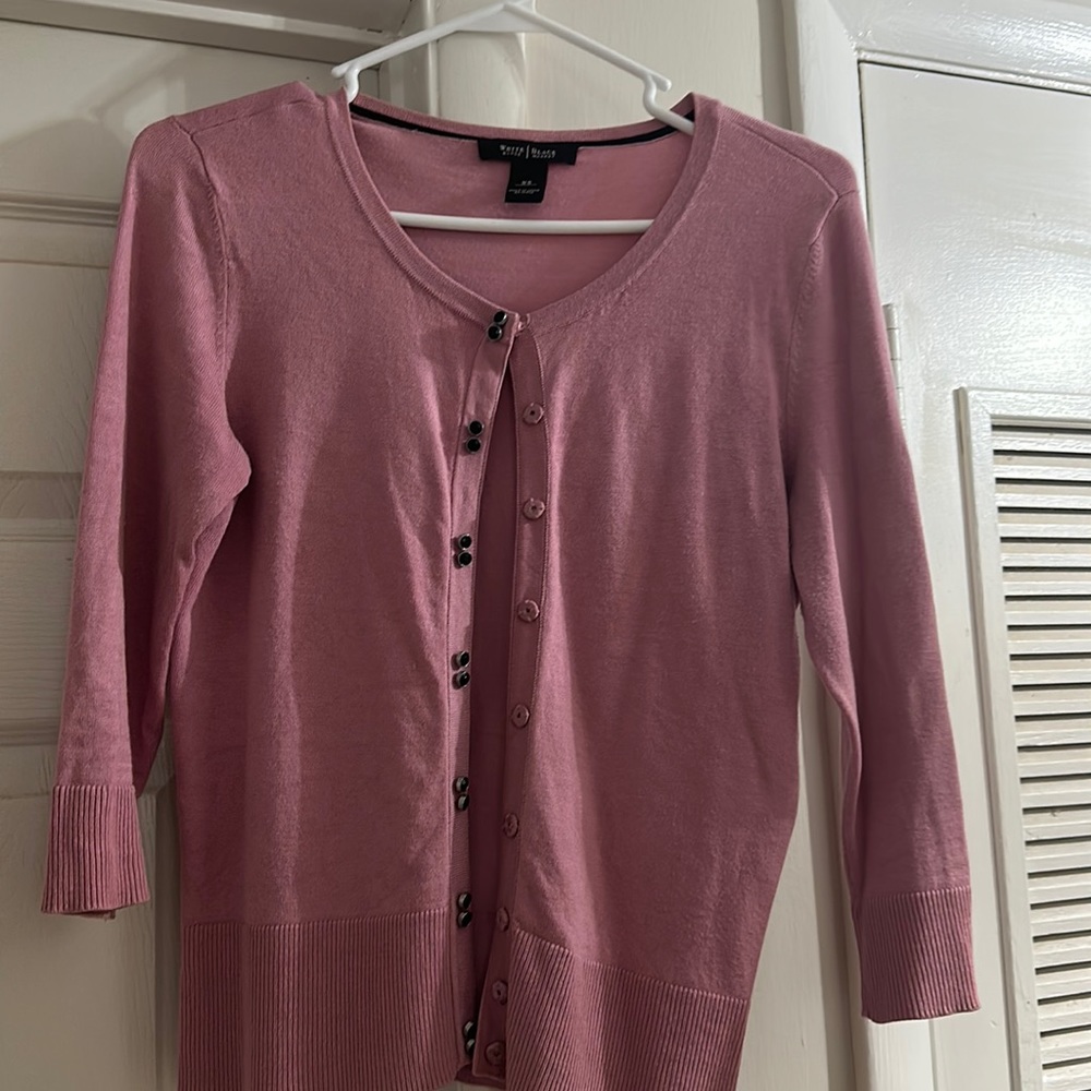 White House Black Market pink cardigan